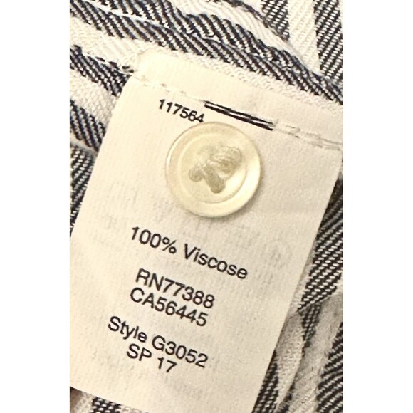 Madewell Central Shirt in Gabriel Stripe Striped Black Grey Gray Short Sleeve M - Picture 7 of 8